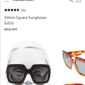 Gucci 54mm large square sunglasses